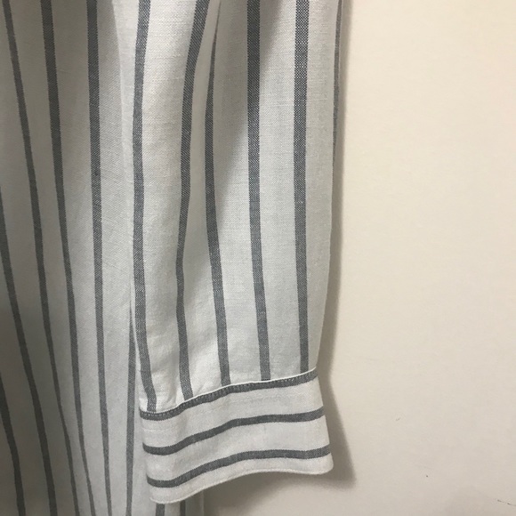 Chaps Petite Striped Linen-Blend Shirtdress. SP - Picture 10 of 15